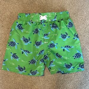Wippette Green Turtle Print Swim Trunks Size 24M